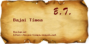 Bajai Tímea névjegykártya